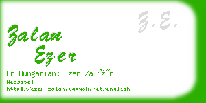 zalan ezer business card